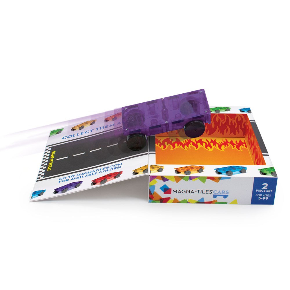 MAGNA-TILES - CARS - 2 PIECE EXPANSION SET - PURPLE & RED