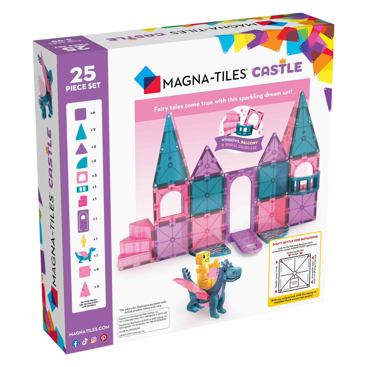 MAGNA-TILES - Castle - 25 Piece Set