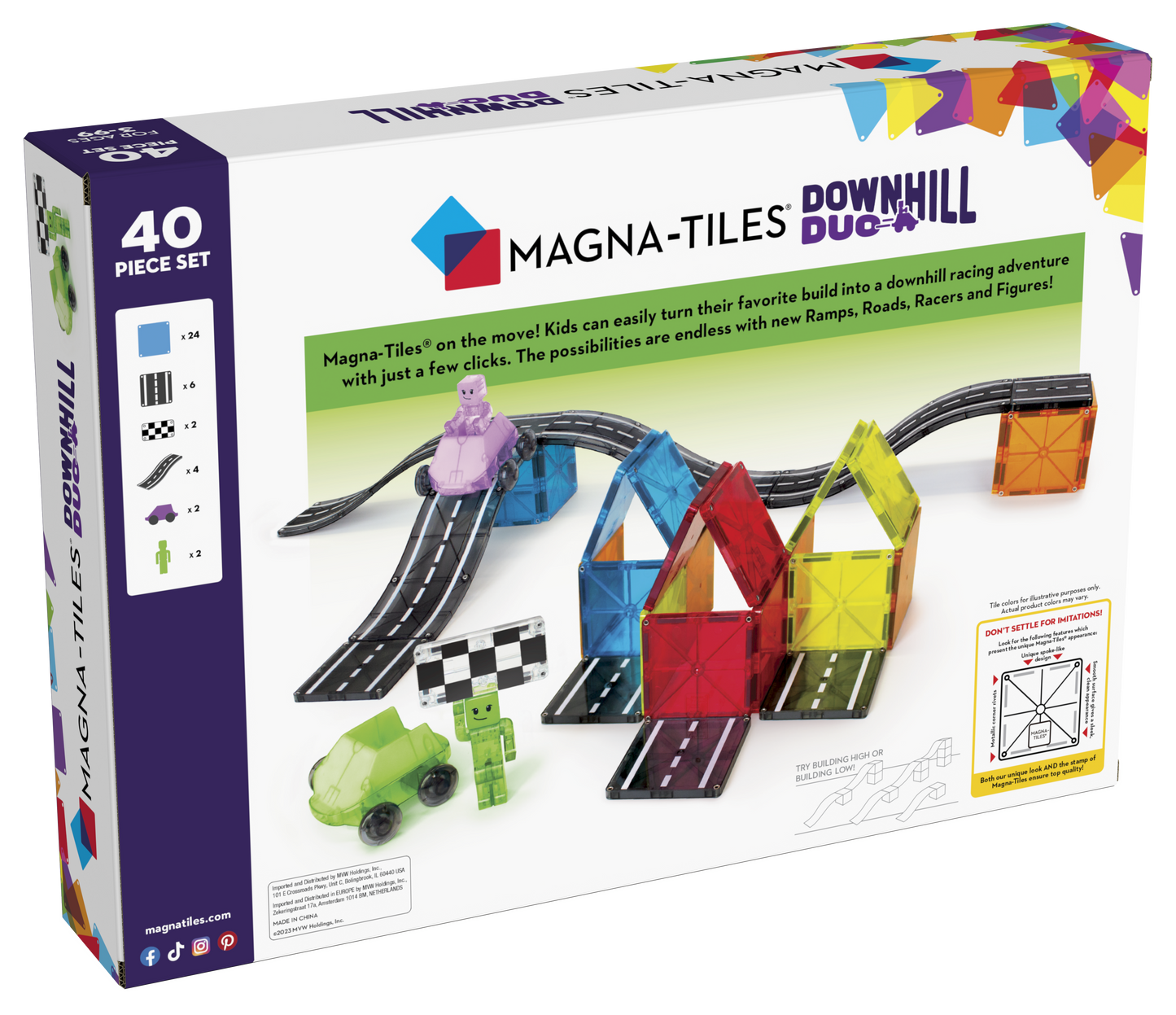 MAGNA-TILES - Downhill Duo - 40 Piece Set