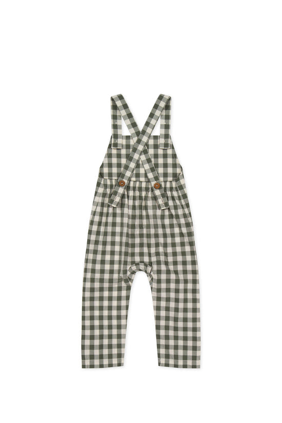 Jamie Kay - Organic Cotton Kingston Overall - Gingham Grape Leaf