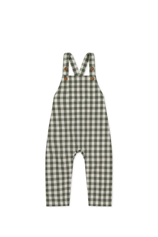 Jamie Kay - Organic Cotton Kingston Overall - Gingham Grape Leaf