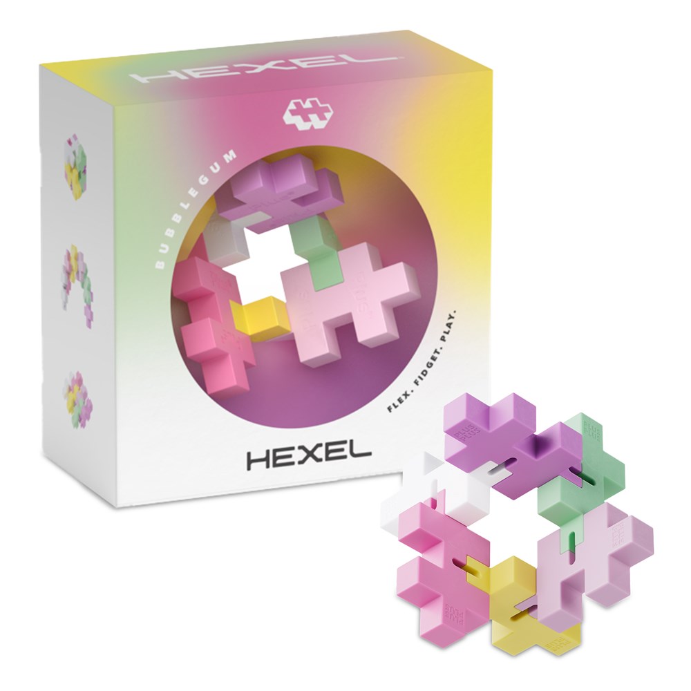 PLUS-PLUS - HEXEL FIDGET TOY - BUBBLEGUM