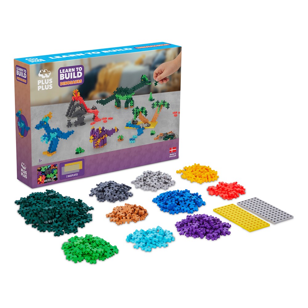 PLUS-PLUS - LEARN TO BUILD - DINOSAURS 500PCS