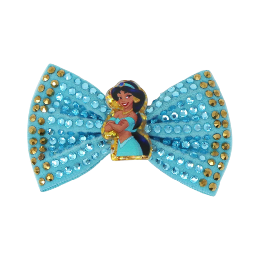 Disney Princess Jasmine Mint Sparkling Rhinestone Hair Bow