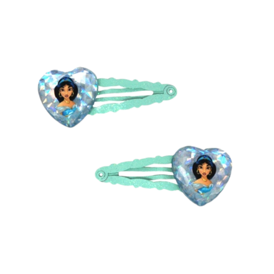 Disney Princess Jasmine Heart Gem Hair Snapclips