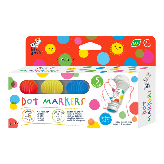 Rainbow Dot Markers - 5 Pack