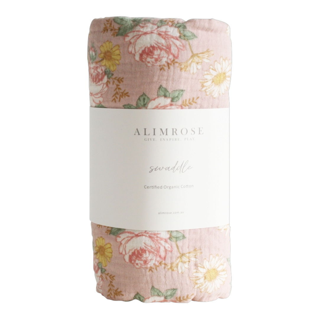 Muslin Swaddle English Garden