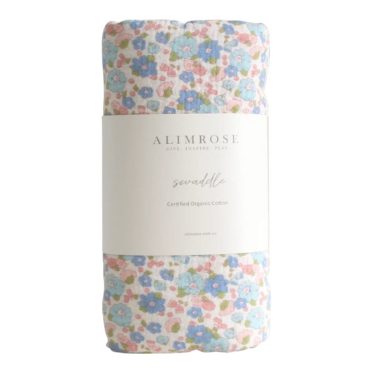 Alimrose - Muslin Swaddle - Liberty Blue