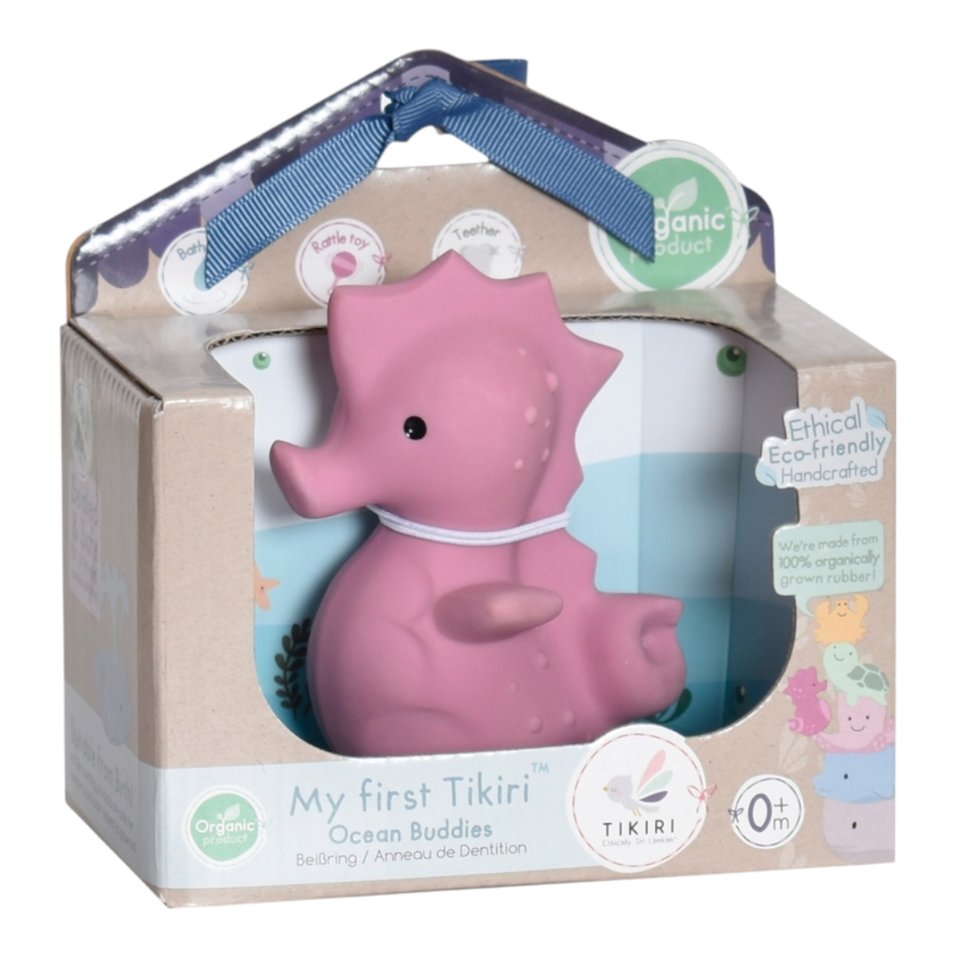 Organic Rubber Baby Teether - Sea Horse