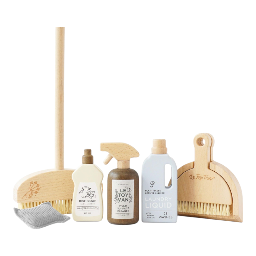 Eco-friendly Wooden Cleaning Playset