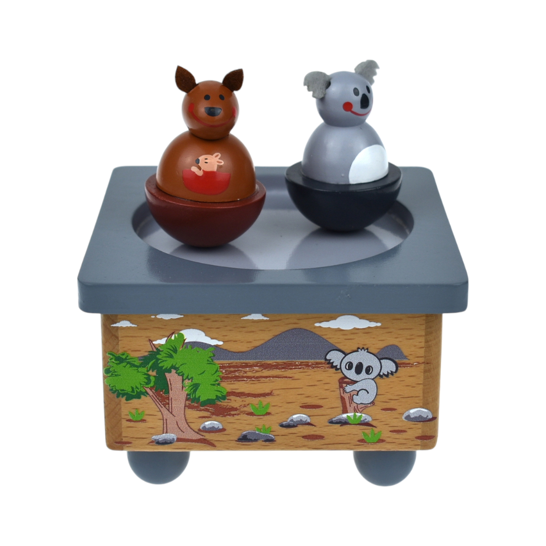 KOALA & KANGAROO WOODEN MUSIC BOX