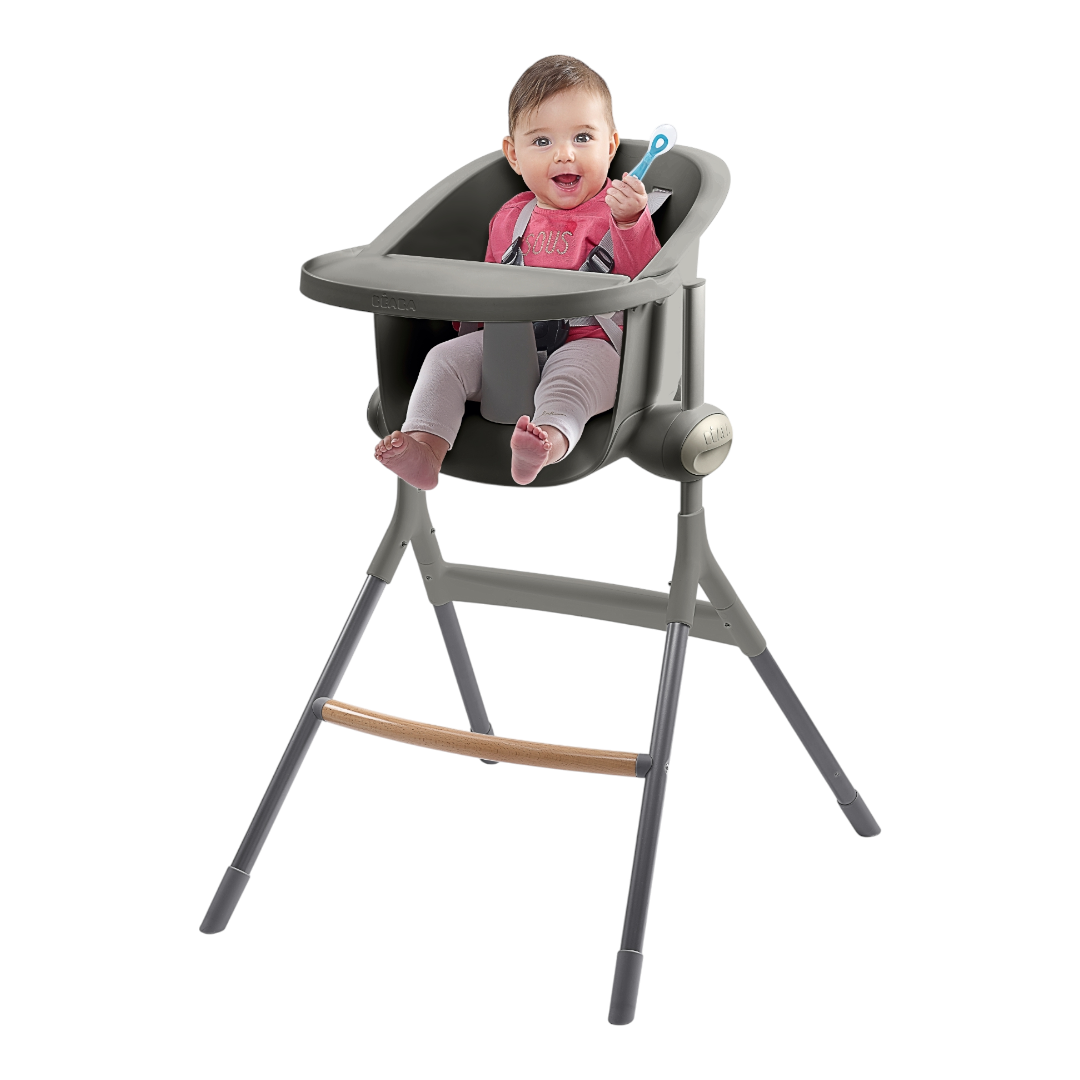 Beaba Up & Down High Chair - Mineral Grey