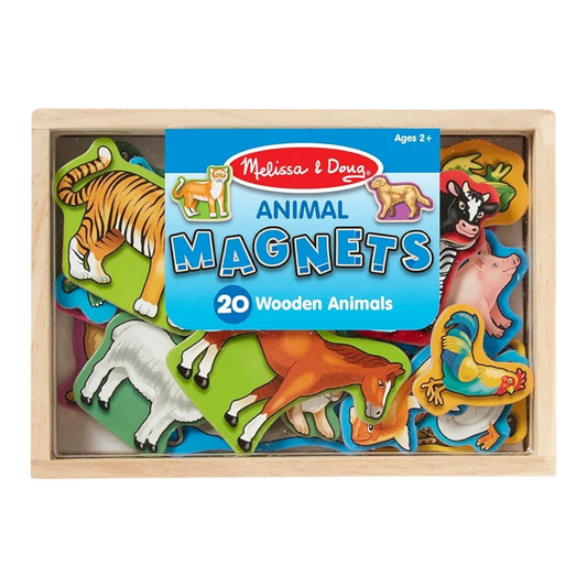 Melissa & Doug - Wooden Animal Magnets - 20pc