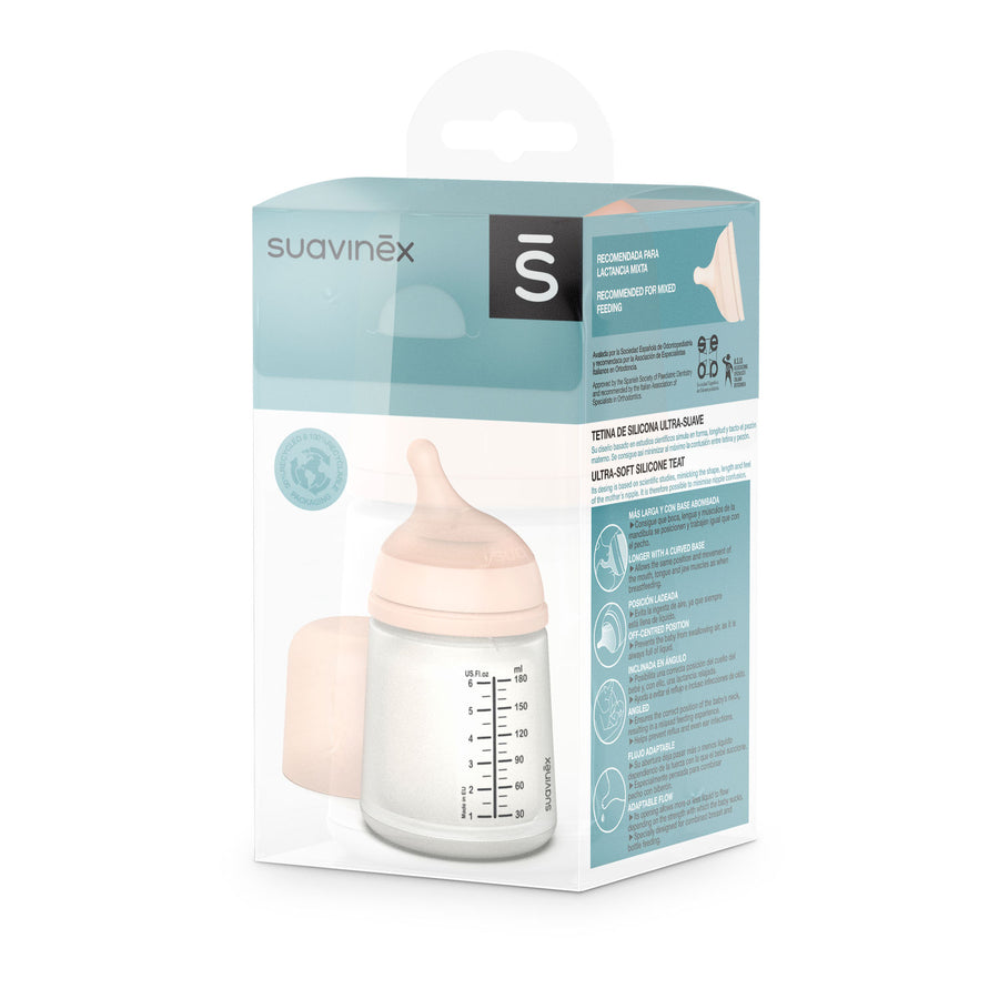 Suavinex Zero Zero Anti Colic Bottle 180ml - Adaptable Flow 0M+