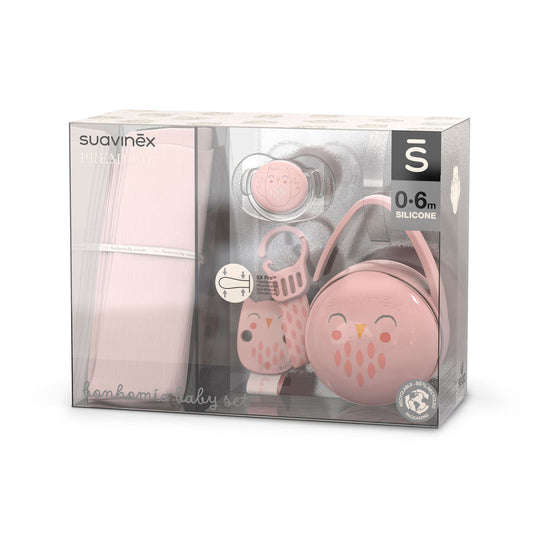 Suavinex Bonhomia Baby Gift Set - Owl Pink