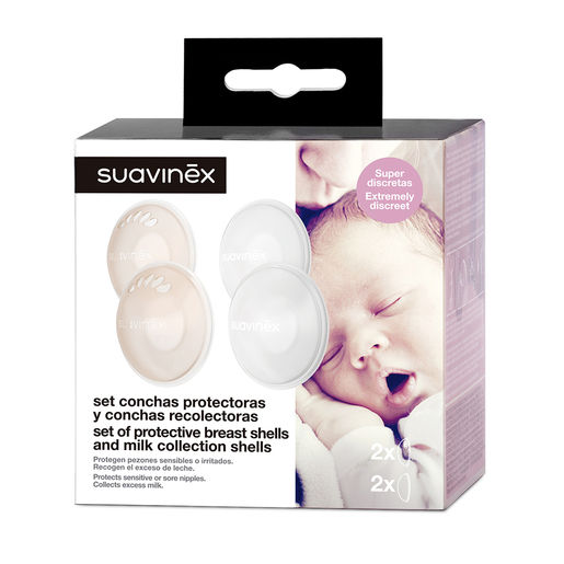 Suavinex Protective Breast Shells & Milk Collection Shells Set of 2