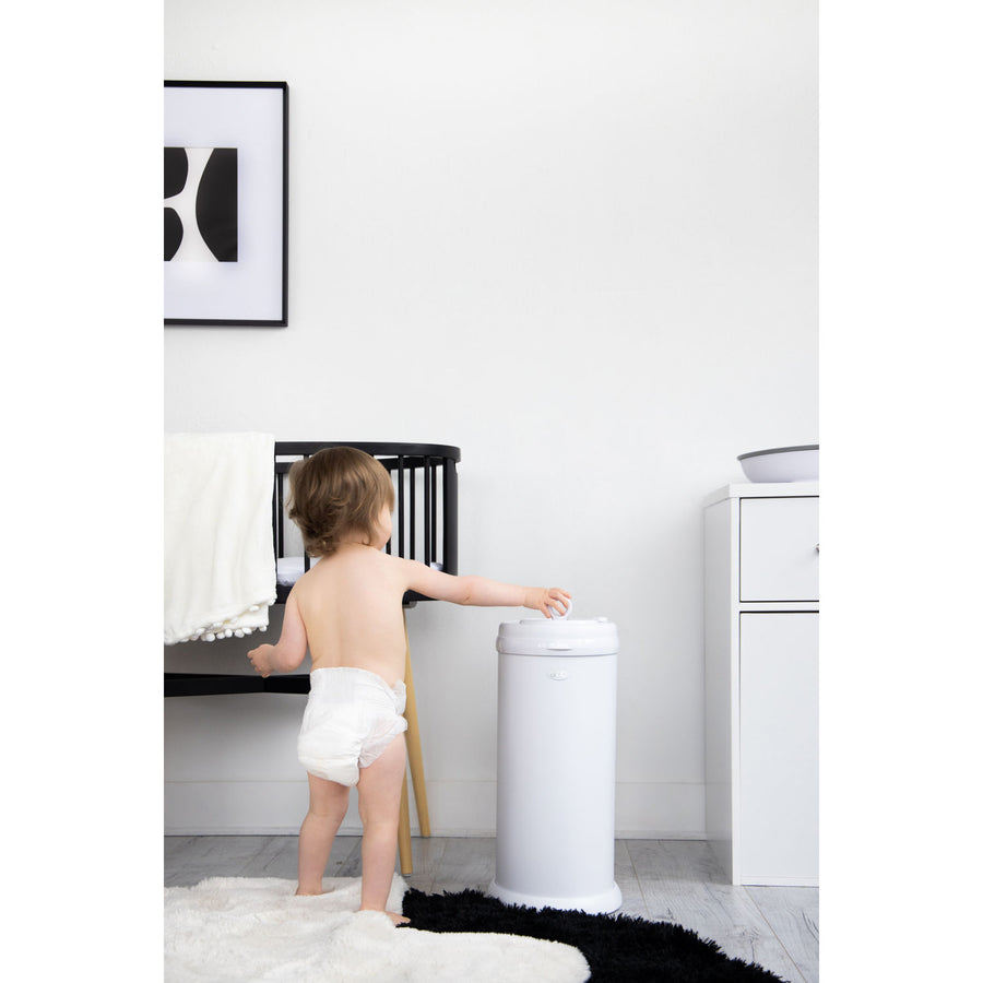 Ubbi Nappy Pail Bin - Matte White