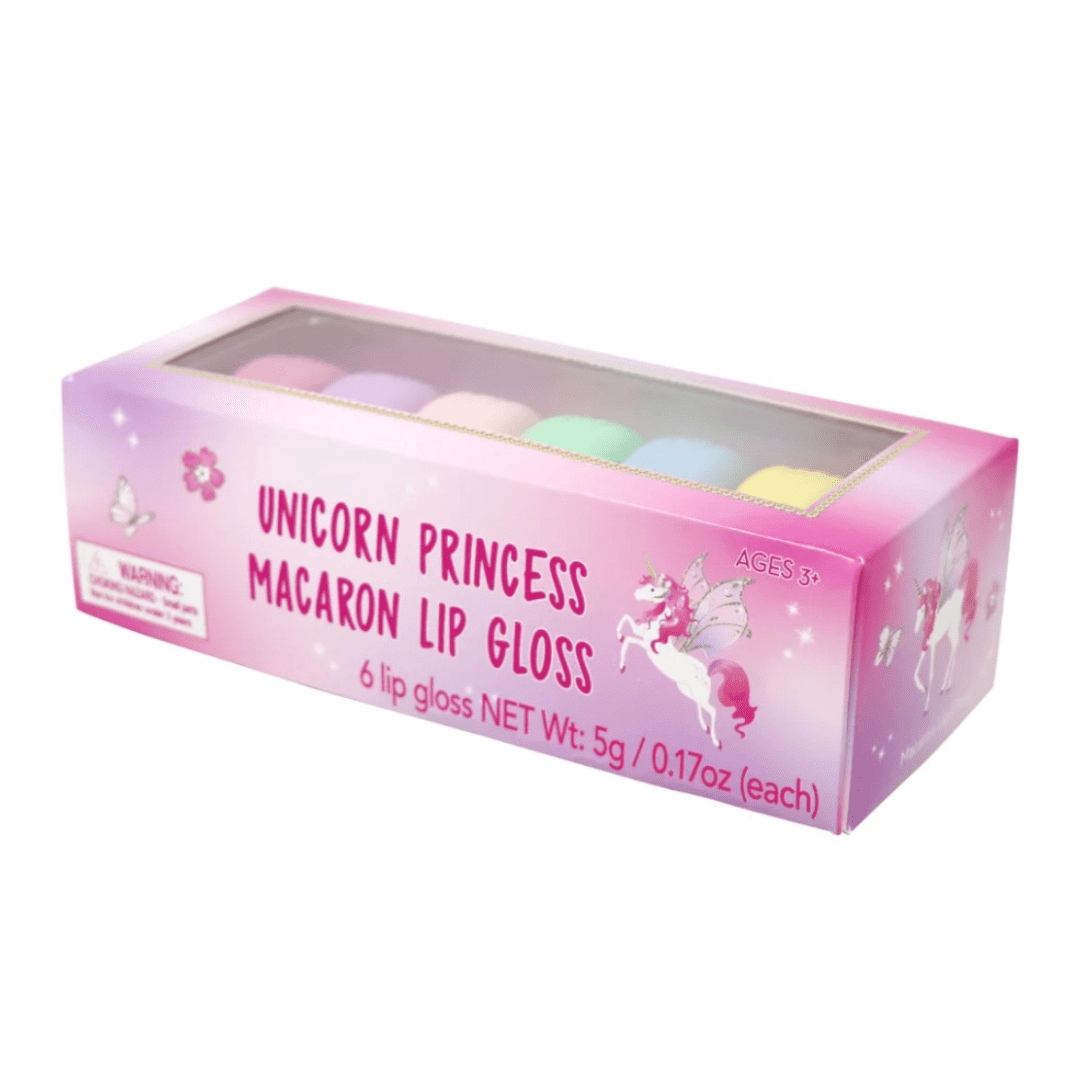 Unicorn Princess Macaroon Lip Gloss 6 Piece Assortment