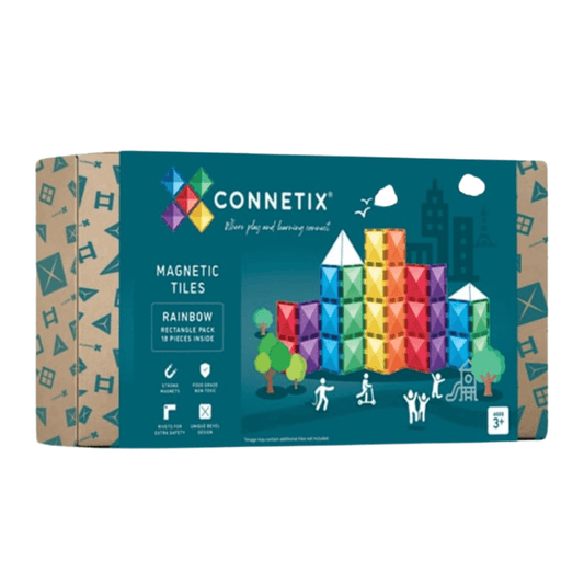 Connetix Tiles Rainbow Rectangle Pack 18 Piece