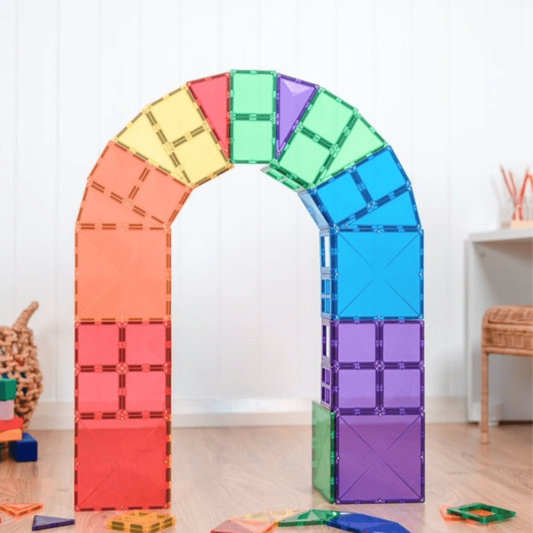 Connetix Magnetic Tiles Rainbow Starter Pack 60 Pieces | Serenity Kids