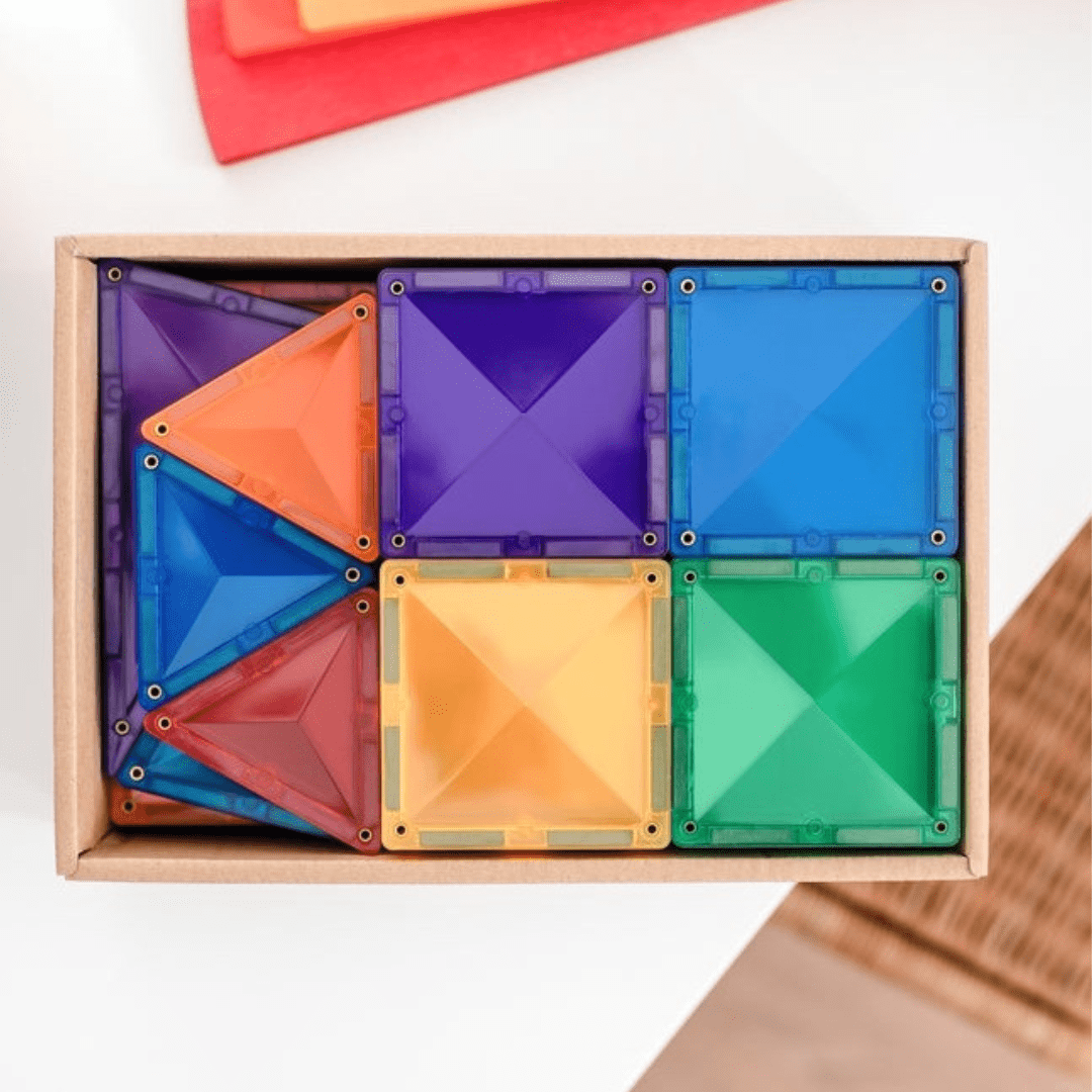 Connetix Magnetic Tiles Rainbow Starter Pack 60 Pieces | Serenity Kids