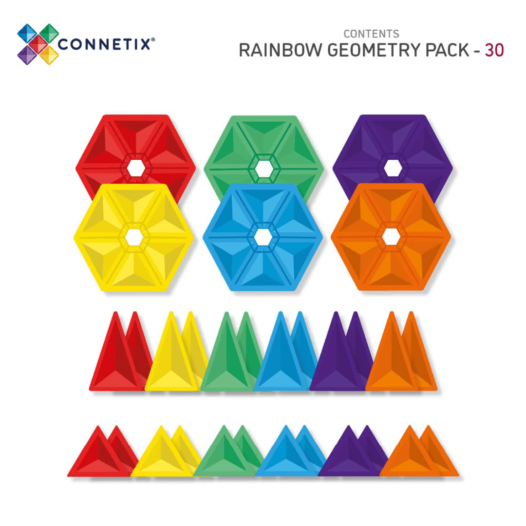 Connetix Tiles 30 Piece Geometry Pack AU