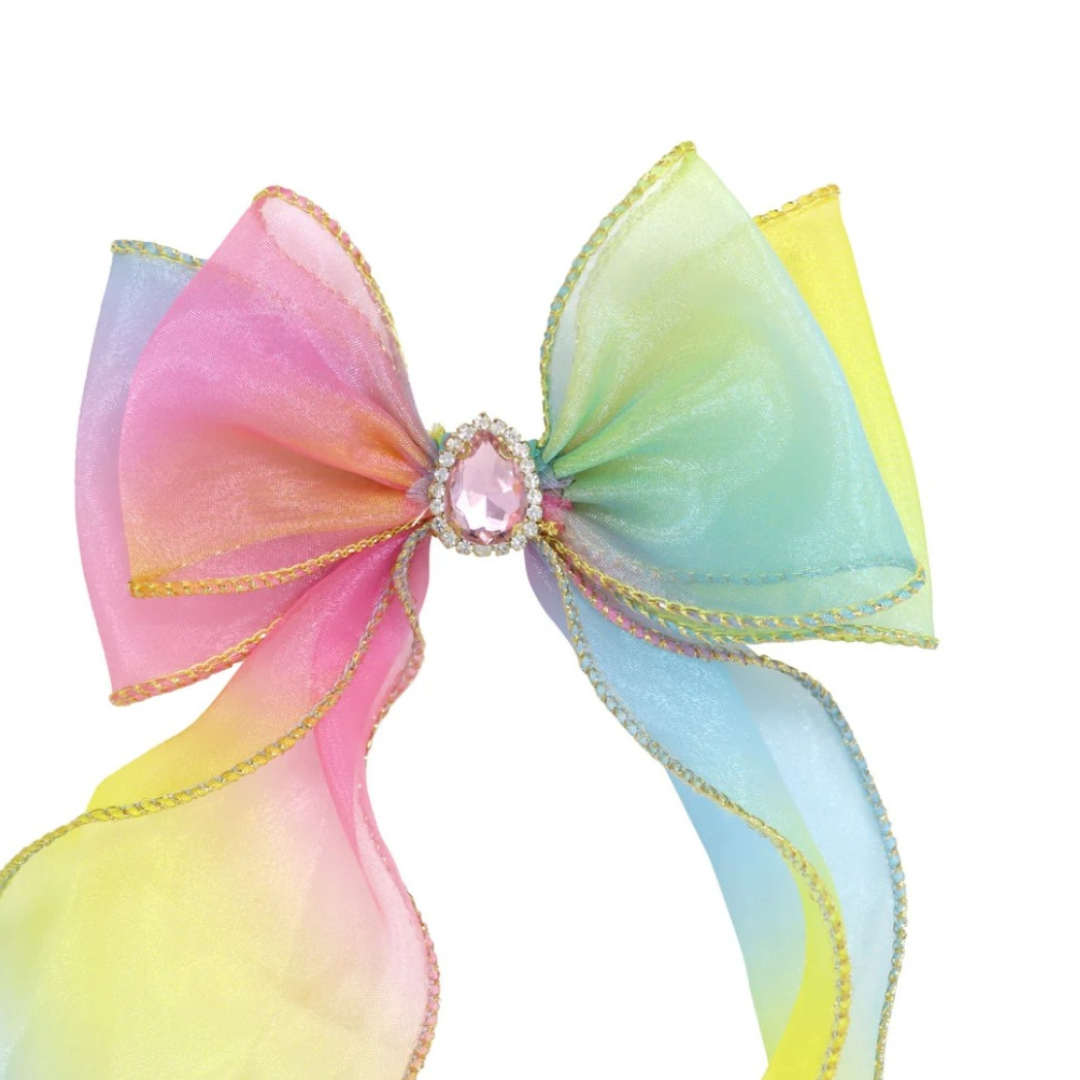 Rainbow Butterfly Bow Hair Clip