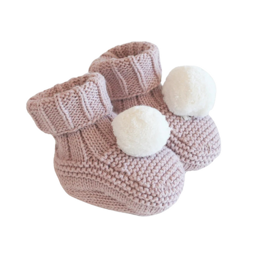 Alimrose - Pom Pom Baby Socks - Petal
