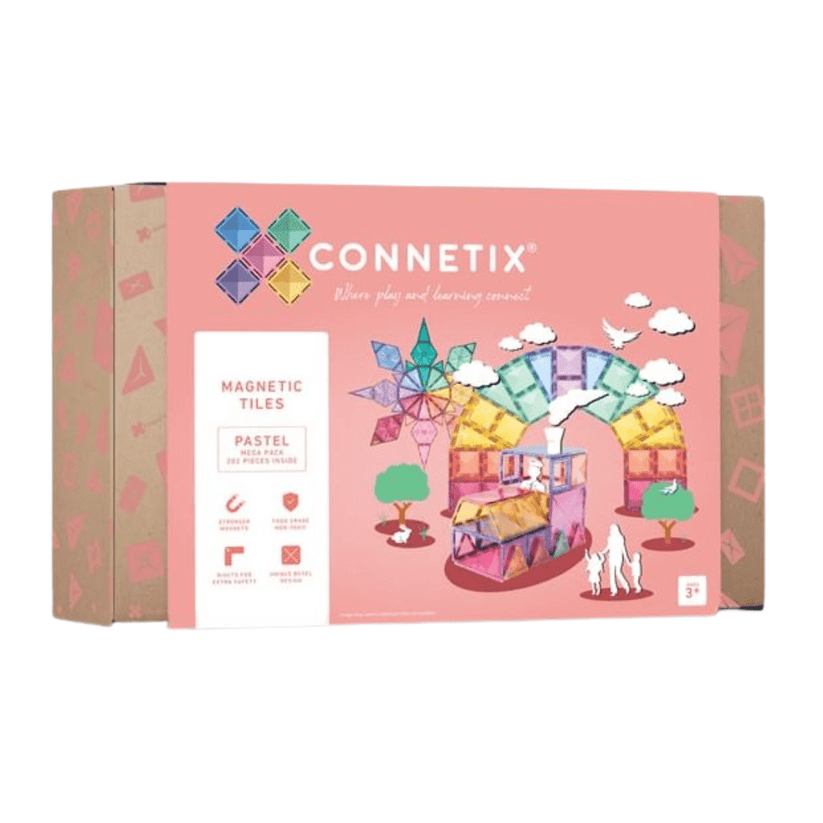 Connetix Pastel Bundle 1 - Mega Pack + Ballrun Pack + Pink & Berry Baseplates Pack