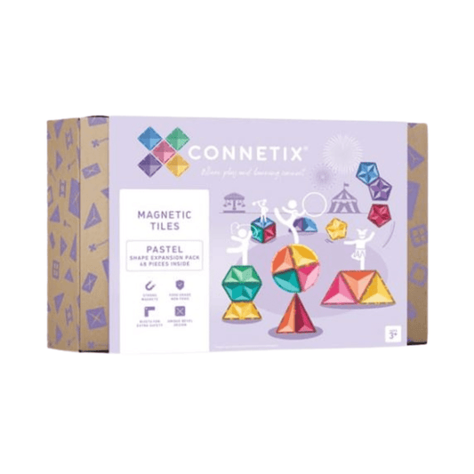 Connetix Tiles Pastel Shapes Expansion Pack 48 Pieces | Serenity Kids