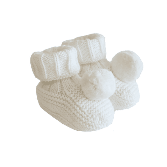 Alimrose - Pom Pom Baby Socks - Ivory