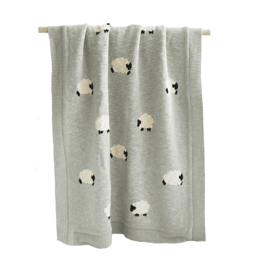 Alimrose - Baa Baa Baby Blanket - Grey | Serenity Kids