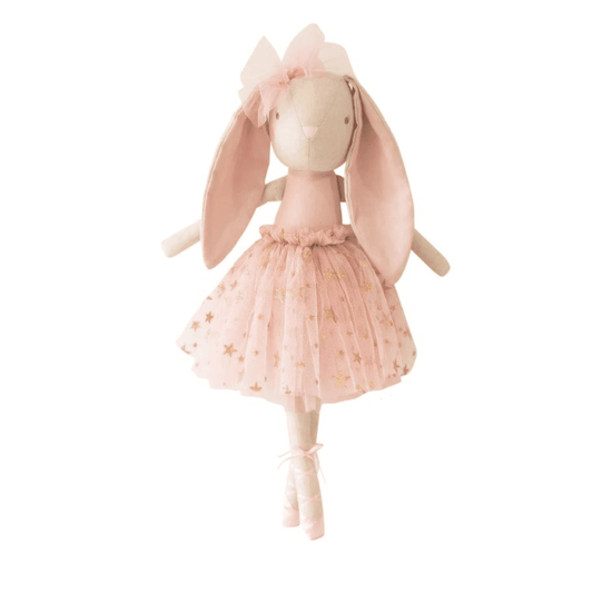 Alimrose - Linen Bronte Bunny 48cm Pale Pink | Serenity Kids