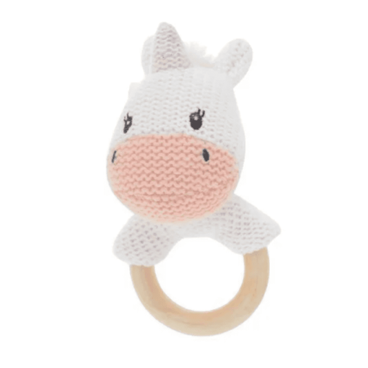 Rollie Pollie - Eunice The Unicorn Rattling Teething Ring