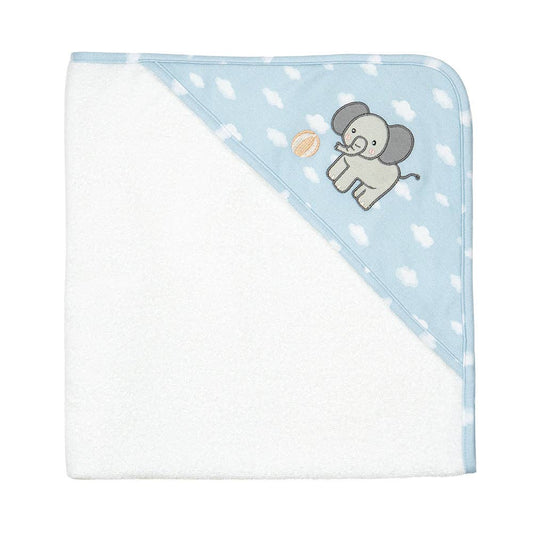 Organic Hooded Towel - Elephant Playtime