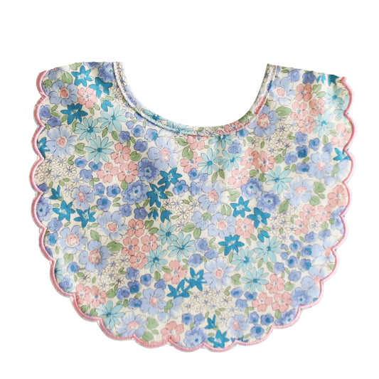 Alimrose Scallop Baby Bib - Liberty Blue