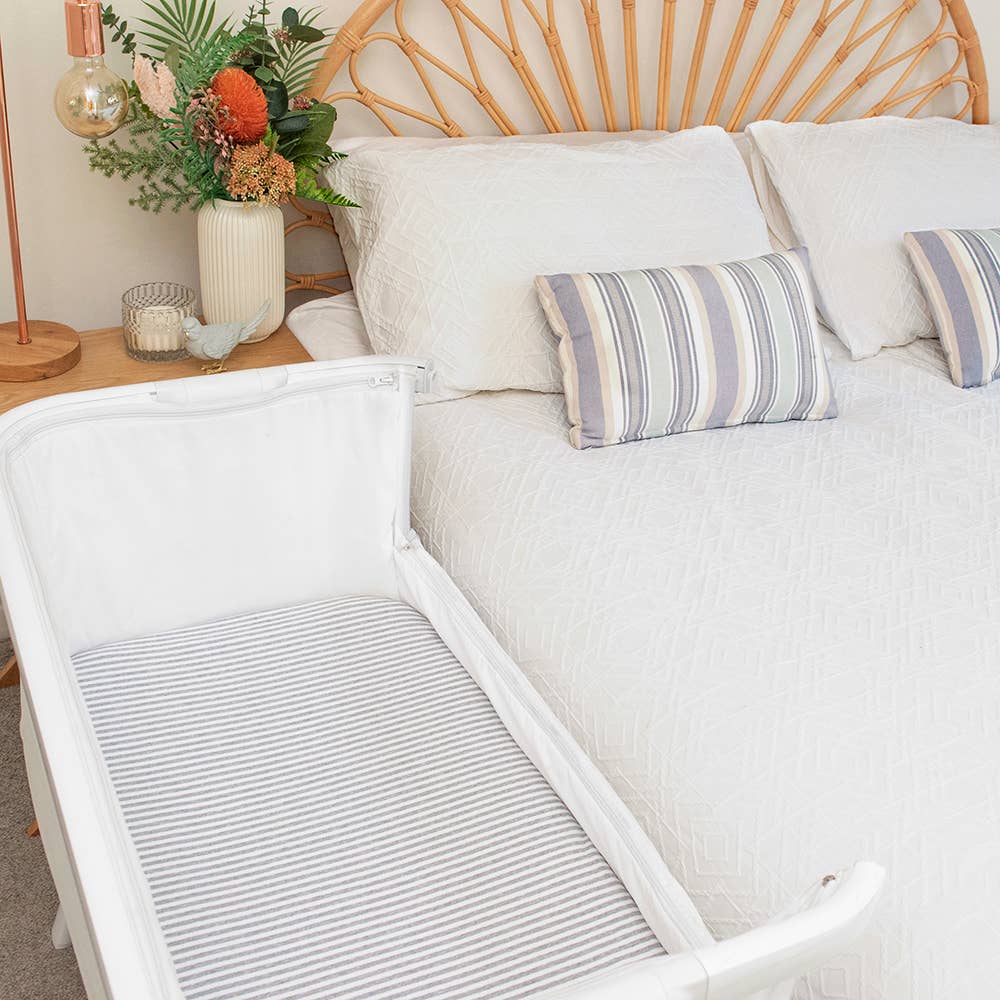 Bedside Sleeper Fitted Sheet 2 Pack - Watercolour Elephant