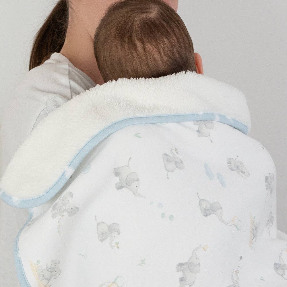Sherpa Blanket - Elephant Playtime