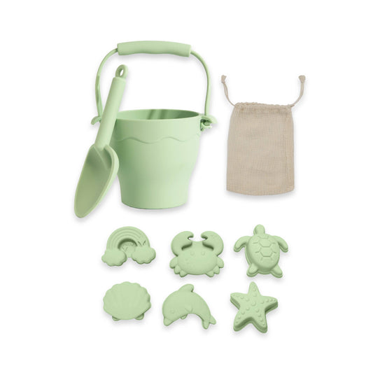 8pc Silicone Bucket Set - Light Sage