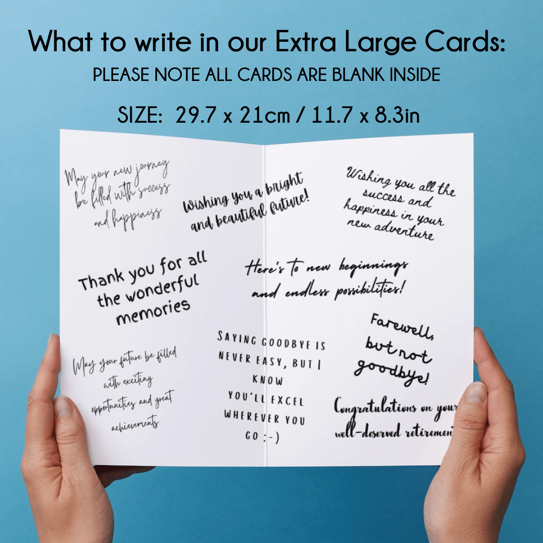 Large Leaving Card 'From All of US' - Confetti