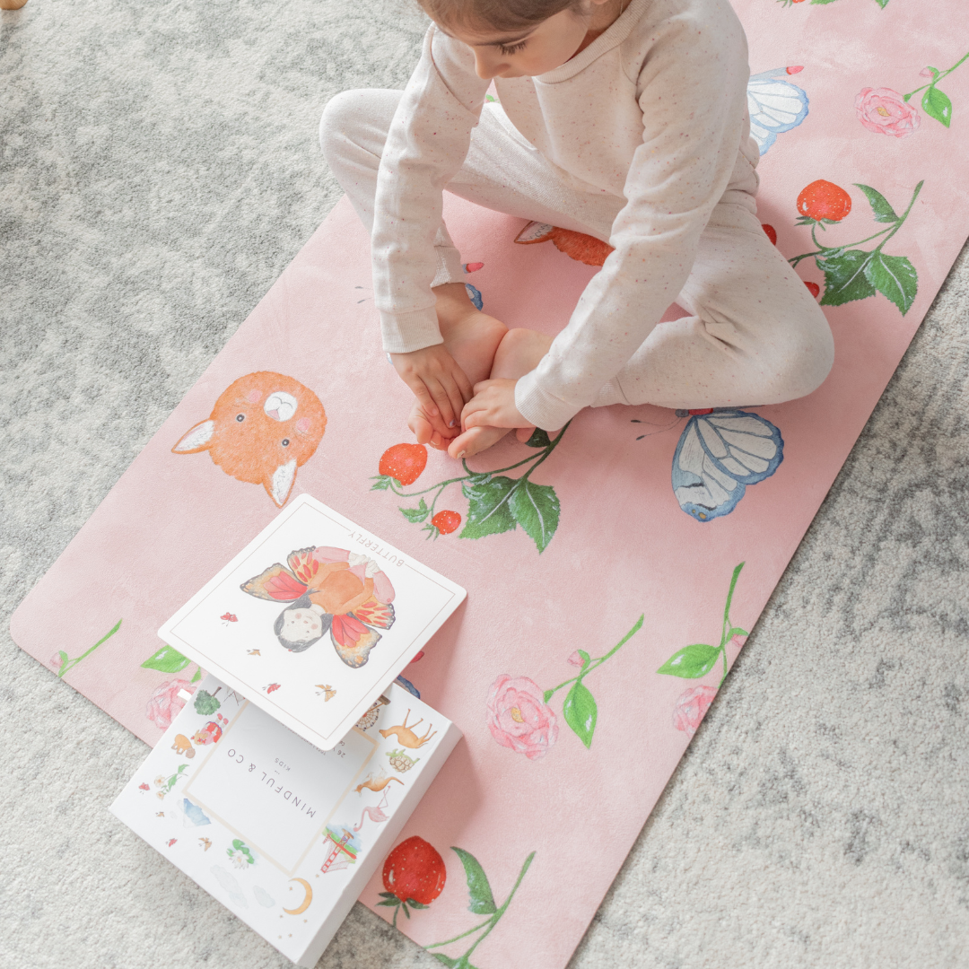 Mindful & Co Sweet Print Kids Yoga Mat – Non-Slip & Eco-Friendly