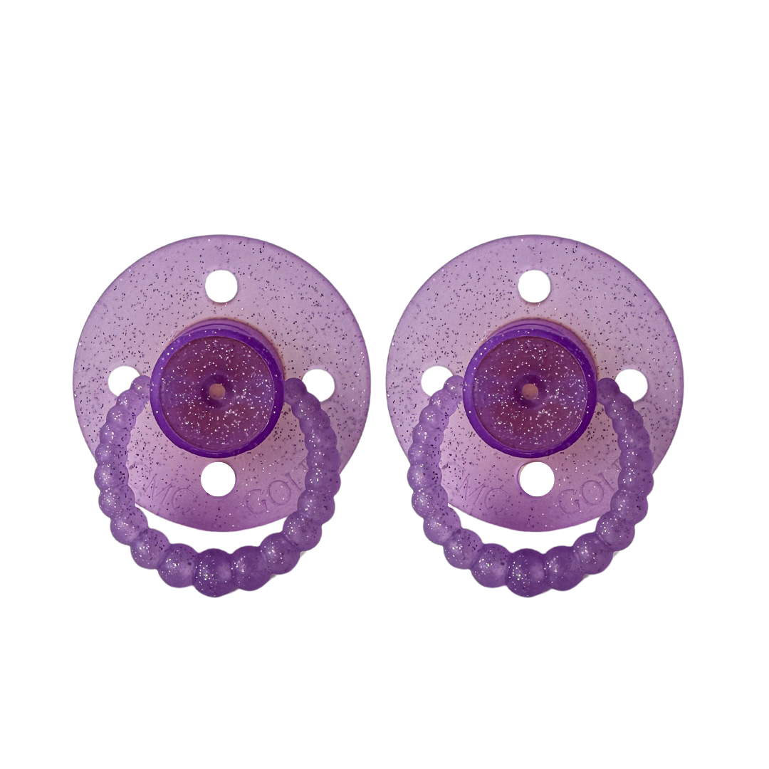 CMC Bubble Dummies Pack Of 2 - Glitter Lavender