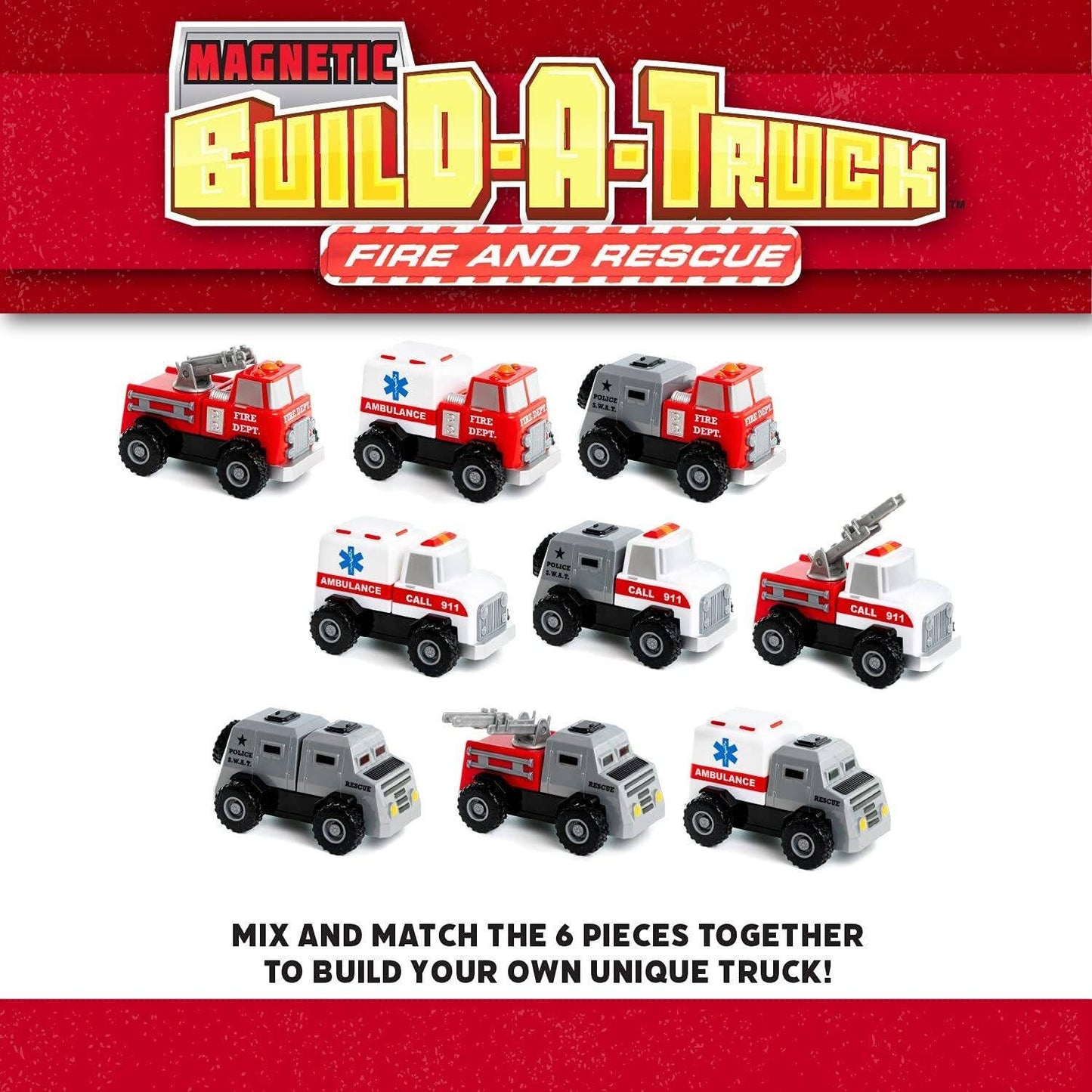 Magnetic: Build A Truck Rescue Toy