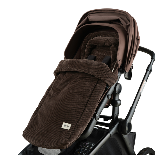 4-in-1 Convertible Footmuff - Chocolate Brown Corduroy