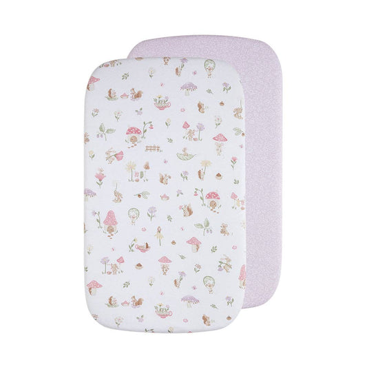 Organic Bedside Sleeper Fitted Sheet 2Pk-WhimsicalWonderland