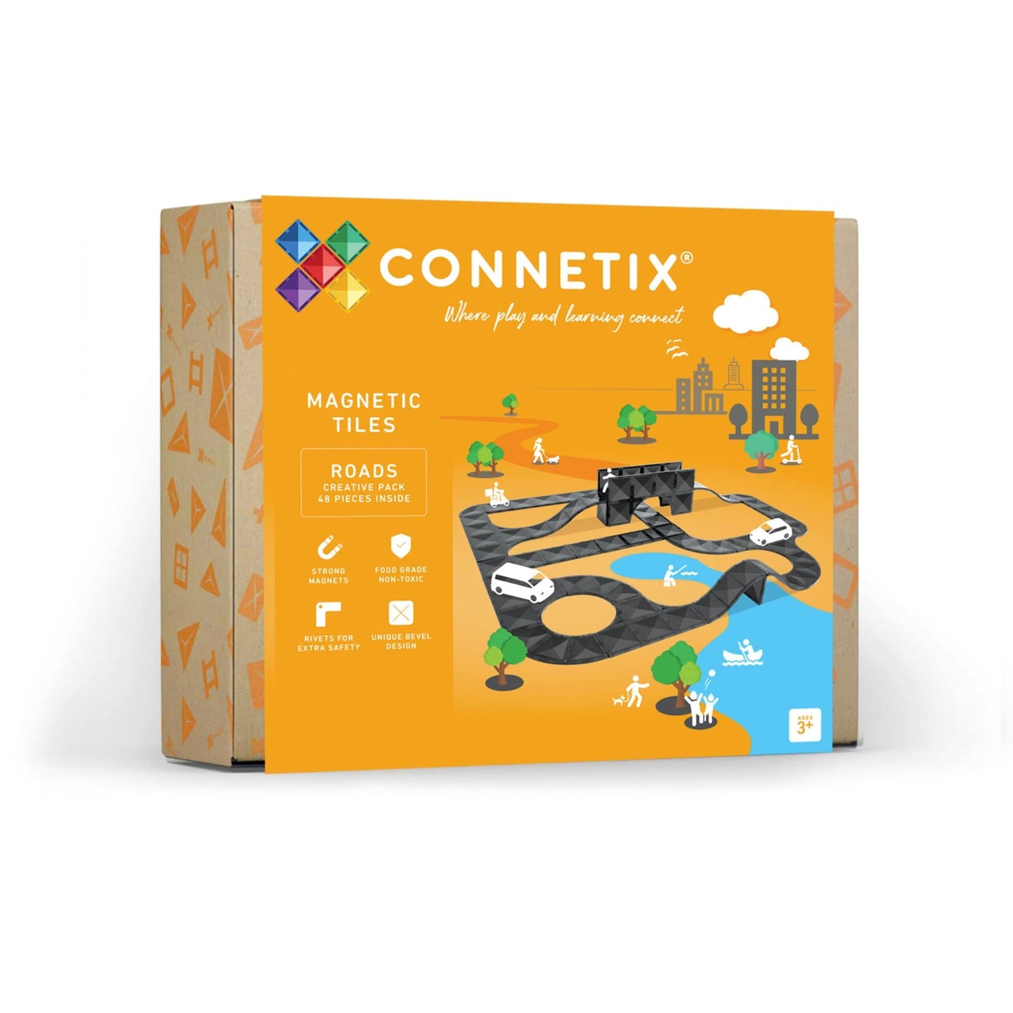 Connetix Creative Roads Pack 48 pc