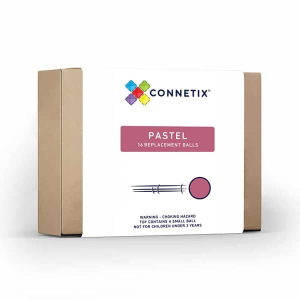 Connetix Pastel Bundle - Ball Run Pack - Expansion Pack - 16 Replacement Balls | Serenity Kids