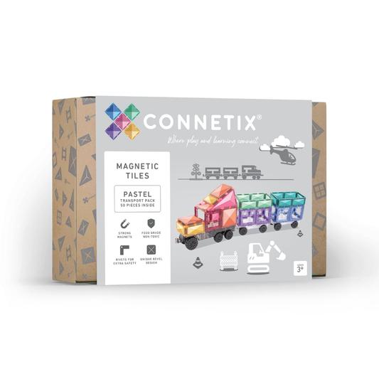 Connetix Tiles NEW Pastel 50Pc Transport Pack