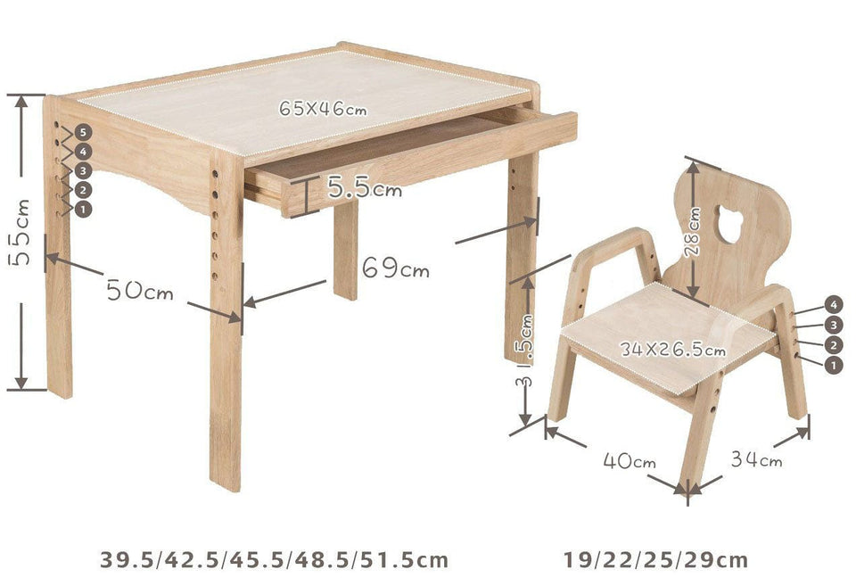 KAYA Primary Adjustable Table and Chair Set