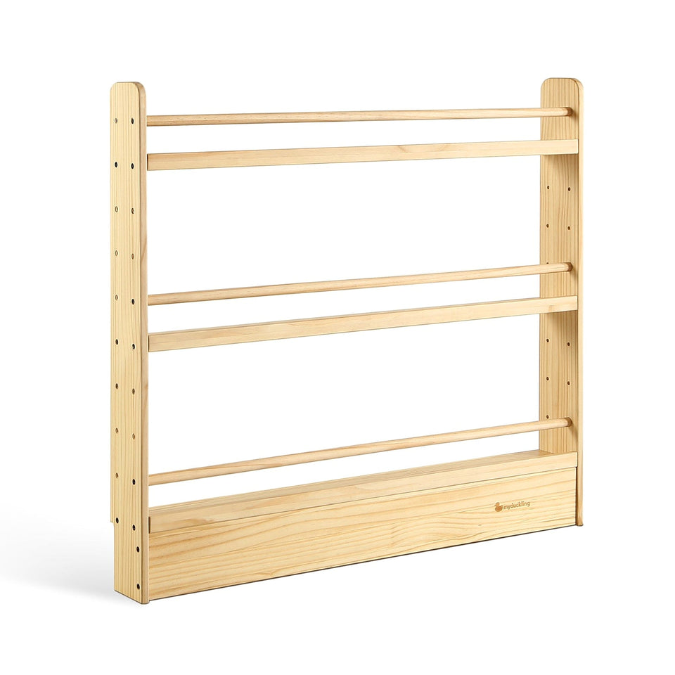 NALA 3 Tier Adjustable Solid Wood Bookshelf